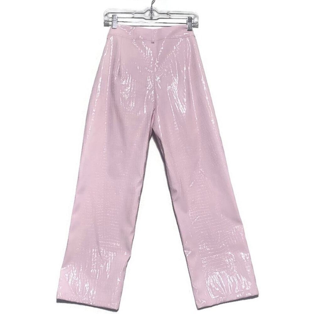 Ursime Pink Faux Leather Pants Women's Extra Large Polyester New w/Tags